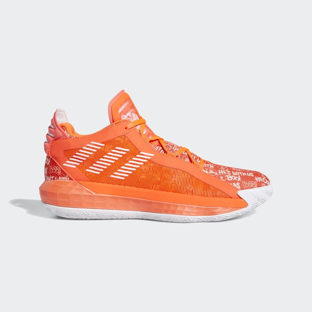 Adidasi Baschet Adidas Dame 6 Barbati Romania - Rosii/Albi FU6808